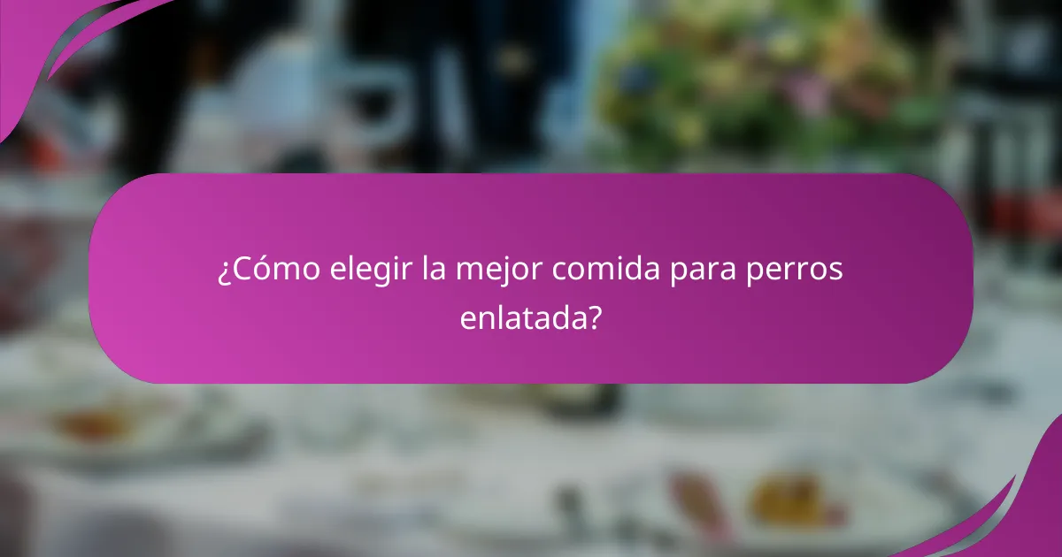 ¿Cómo elegir la mejor comida para perros enlatada?